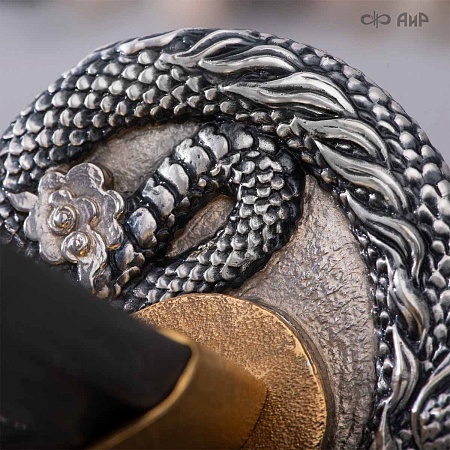  Авторская катана Золотой дракон № 39201 - от мастеров Златоуста