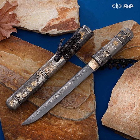  Авторский танто Кленовый сад № 39204 - мастера Златоуста