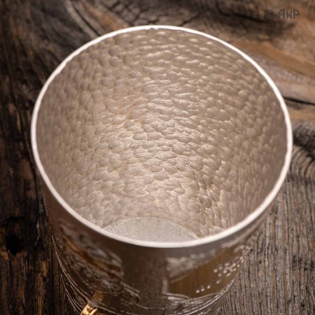 Шашка "Казачья" с серебряной чаркой ручной работы № 37355 - от мастеров Златоуста