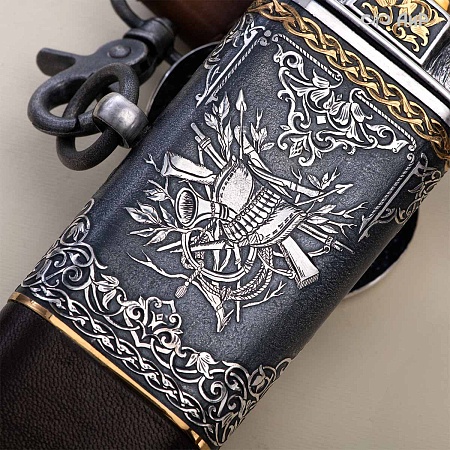  Гарнитур охотничий Великаны леса, с хиршфангером № 39207 - мастера Златоуста