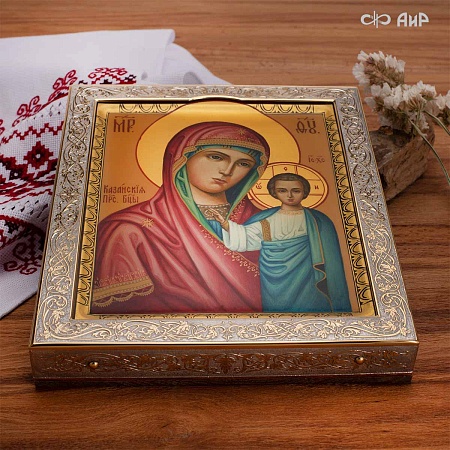 Икона в окладе "Казанская Божья Матерь" (ручная работа) № 37799 - мастера Златоуста