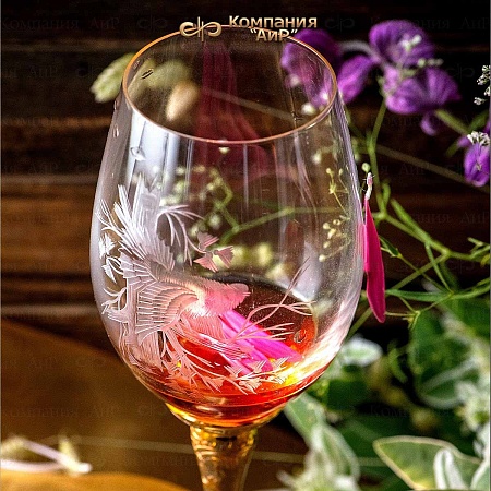 Авторские бокалы для вина Уреньга № 35596 - от мастеров Златоуста