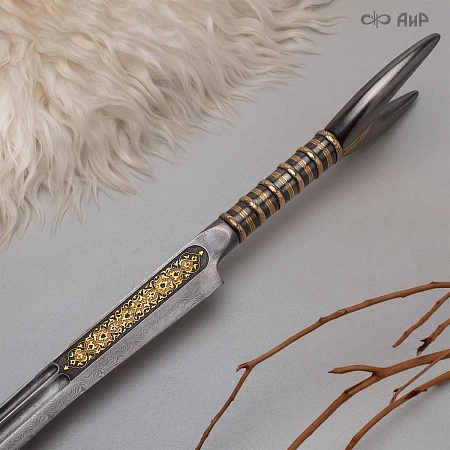 Черноморский ятаган Лаз-Бичак ручной работы № 36689 - от мастеров Златоуста