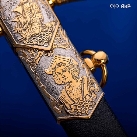 Кортик Адмиральский ручной работы № 36457 - сделано в Златоусте