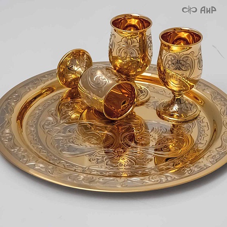 Коньячный набор Теплая компания ручной работы № 1903 - мастера Златоуста