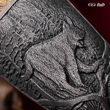  Авторский охотничий кинжал Русский лес № 39185 - мастера Златоуста