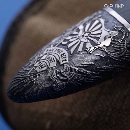 Нож Финка-2 Авиатор ручной работы (в серебре) № 39251 - мастера Златоуста