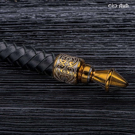 Камча ручной работы Георгий Победоносец с горным хрусталем № 36009 - мастера Златоуста