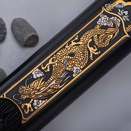  Авторская катана Золотой дракон № 39201 - от мастеров Златоуста