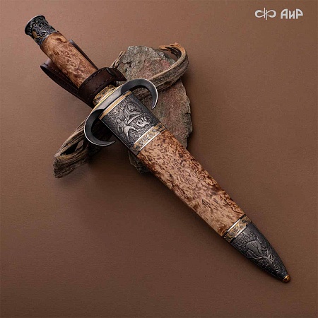 Авторский охотничий кинжал Русский лес № 39184 - мастера Златоуста  Авторский охотничий кинжал Русский лес № 39184 - мастера Златоуста
