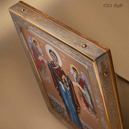 Икона Божией Матери в окладе Нерушимая стена (ручная работа) № 37775 - мастера Златоуста