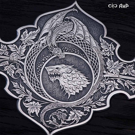  Авторский кинжал Лёд и Пламя № 39223 - мастера Златоуста