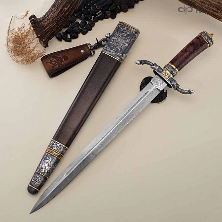  Гарнитур охотничий Великаны леса, с хиршфангером № 39207 - мастера Златоуста