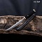 Авторский айкути (ZDI-1016, кожа ската черная, граб, фути, хабаки и касира мокуме гане) - мастера Златоуста