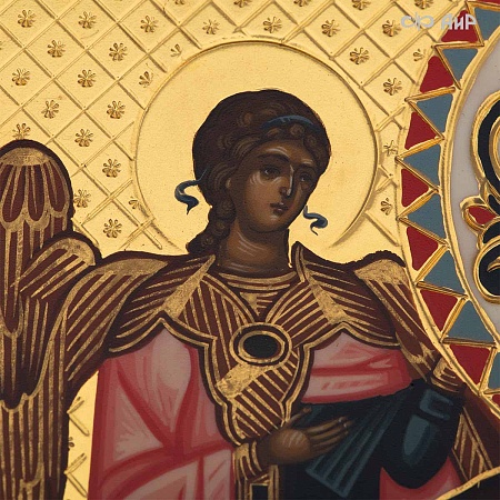 Икона Божией Матери Всецарица (Пантанасса) в окладе и киоте (ручная работа) № 39149 - мастера Златоуста