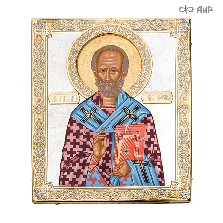 Икона в окладе Святитель Николай Чудотворец № 37138 - мастера Златоуста
