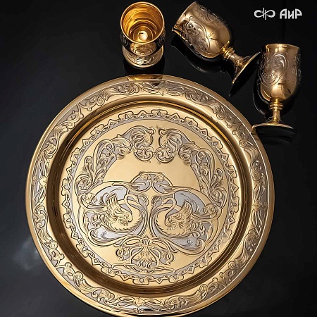 Коньячный набор Теплая компания ручной работы № 1903 - мастера Златоуста