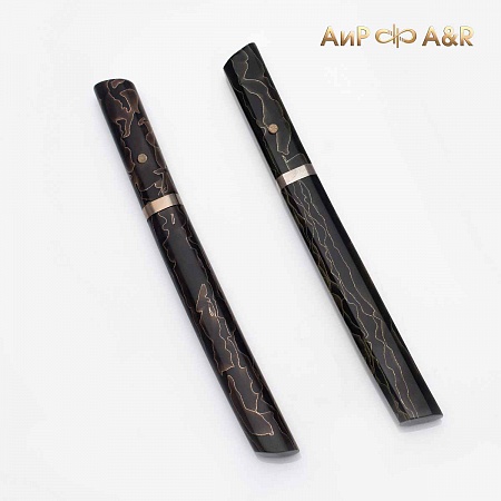 Авторский айкути (ZDI-1016, композит с латунью, фути и хабаки мокуме гане) - мастера Златоуста