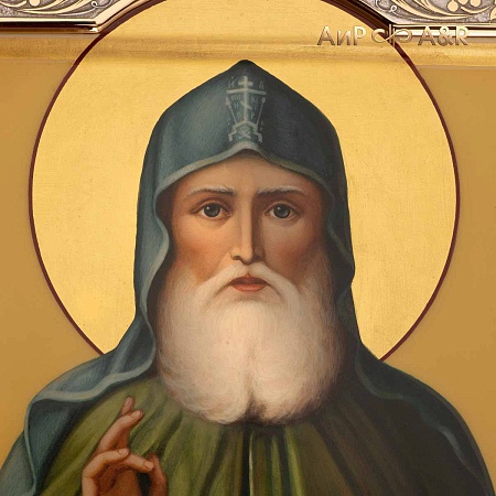 Икона в окладе Преподобный Александр Свирский № 37506 - мастера Златоуста