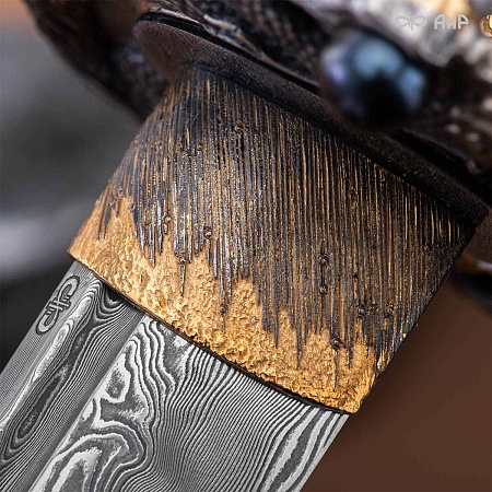  Вакидзаси Золотой дракон ручной работы № 39252 - от мастеров Златоуста