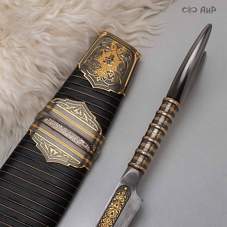 Черноморский ятаган Лаз-Бичак ручной работы № 36689 - от мастеров Златоуста