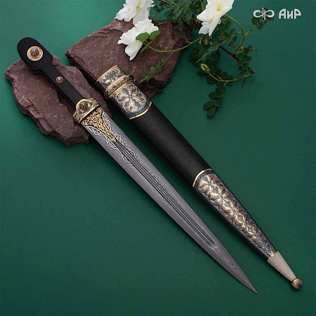 Кинжал Кавказский ручной работы № 39095 - от мастеров Златоуста