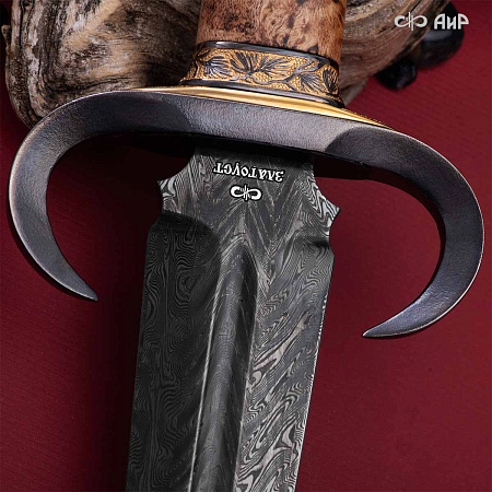 Авторский охотничий кинжал Русский лес № 39184 - мастера Златоуста  Авторский охотничий кинжал Русский лес № 39184 - мастера Златоуста