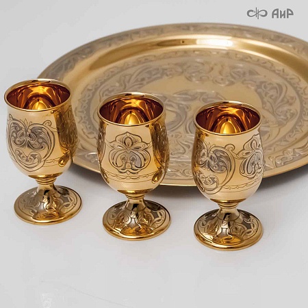 Коньячный набор Теплая компания ручной работы № 1903 - мастера Златоуста