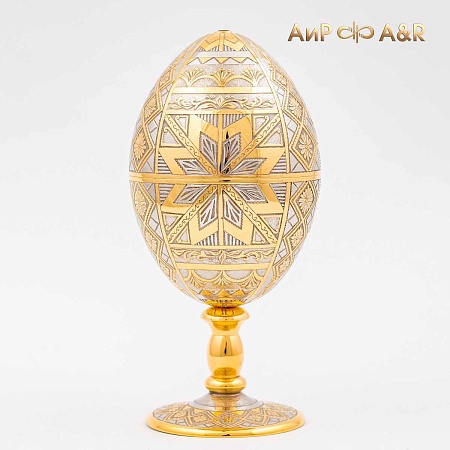  Сувенирное яйцо ручной работы Звезда № 36888 - мастера Златоуста