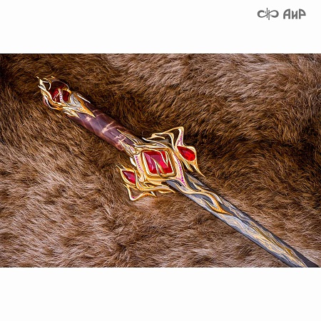 Авторский стилет Огонь № 18120 - мастера Златоуста