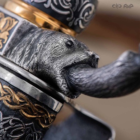  Гарнитур охотничий Великаны леса, с хиршфангером № 39207 - мастера Златоуста