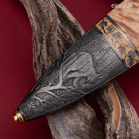  Авторский охотничий кинжал Русский лес № 39185 - мастера Златоуста