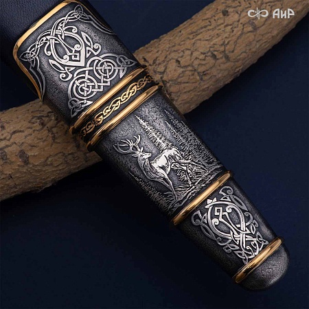  Гарнитур охотничий Царская охота № 39191 - мастера Златоуста