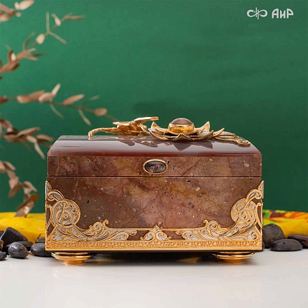  Авторская шкатулка Стрекоза и лотос № 39044 - мастера Златоуста