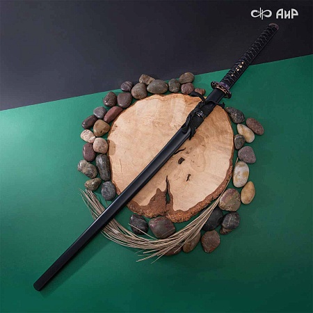 Катана Большая волна ручной работы № 39205 - от мастеров Златоуста