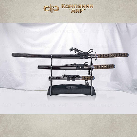 Набор самурайских мечей "Бусидо" ручной работы № 36568, 36569, 36570 - от мастеров Златоуста