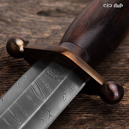  Авторский кинжал Волчий № 39383, 39384 - мастера Златоуста