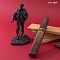  Авторский нож Сигара из дамасской стали ZDI-1016 (ореховый кап, золото, черный никель) - мастера Златоуста