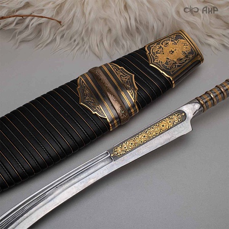 Черноморский ятаган Лаз-Бичак ручной работы № 36918 - от мастеров Златоуста