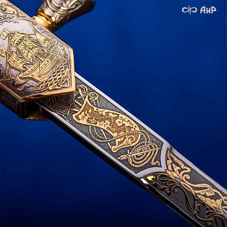 Кортик Адмиральский ручной работы № 36457 - сделано в Златоусте