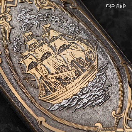 Авторский морской палаш Флотилия № 37196 - мастера Златоуста